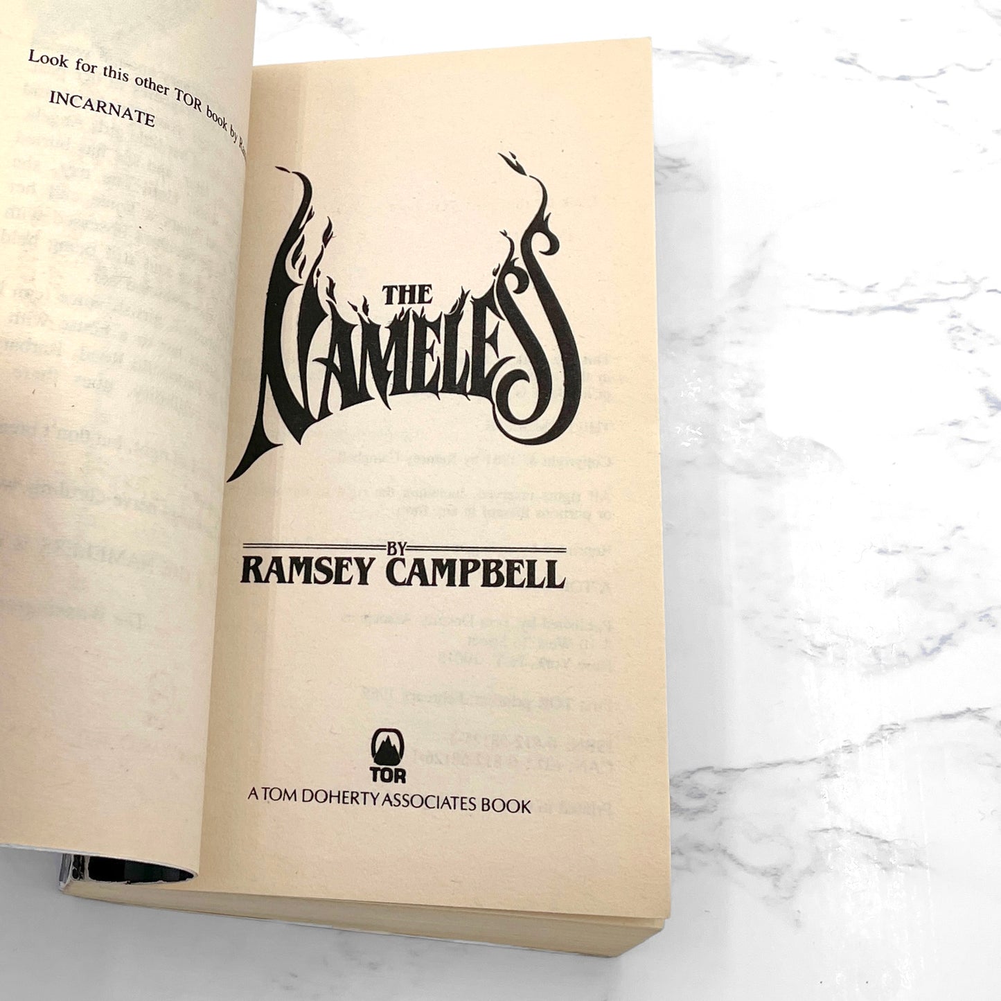 The Nameless by Ramsey Campbell [1985 PAPERBACK] • Tor Horror