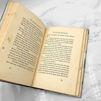 The Old Man and The Sea by Ernest Hemingway [FIRST BOOK CLUB EDITION] 1952 • Charles Scribner's Sons