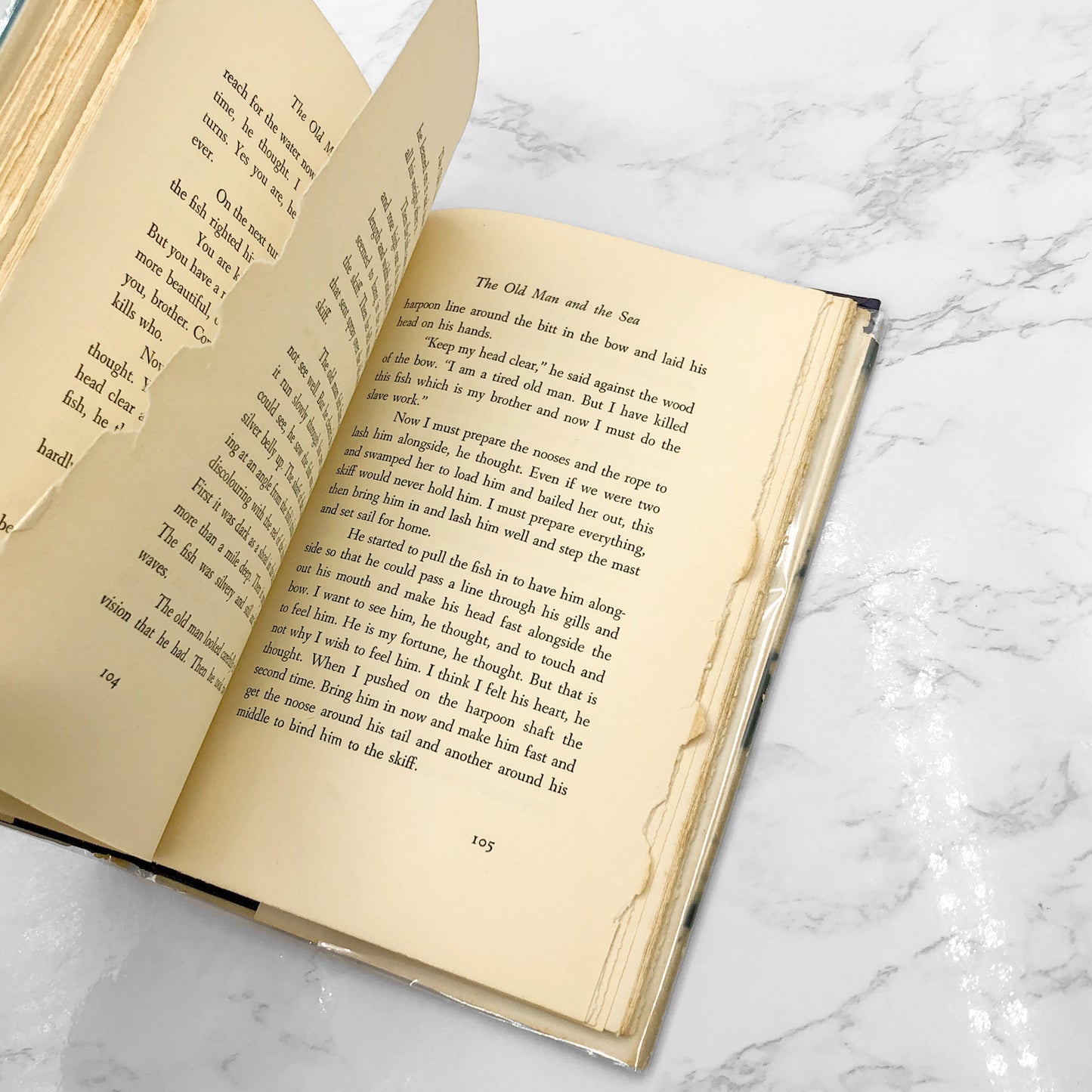 The Old Man and The Sea by Ernest Hemingway [FIRST BOOK CLUB EDITION] 1952 • Charles Scribner's Sons