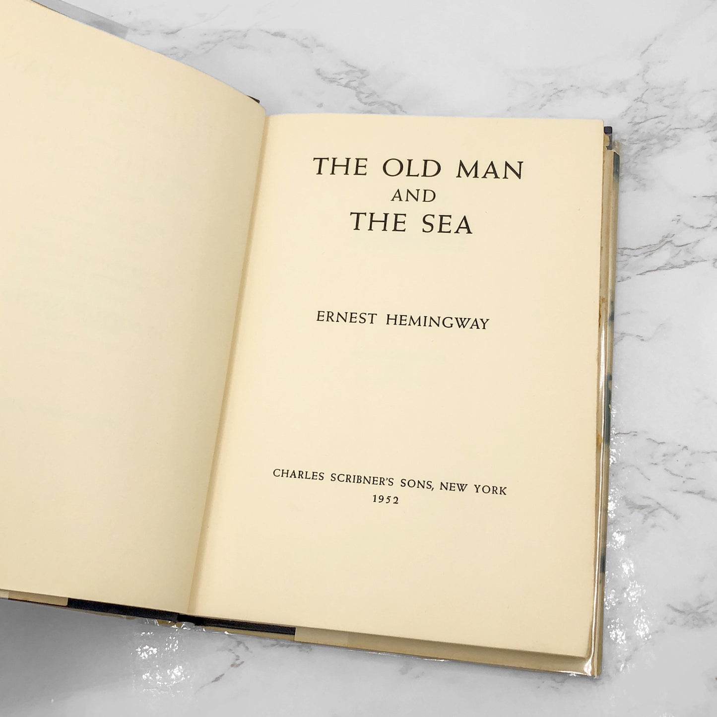 The Old Man and The Sea by Ernest Hemingway [FIRST BOOK CLUB EDITION] 1952 • Charles Scribner's Sons