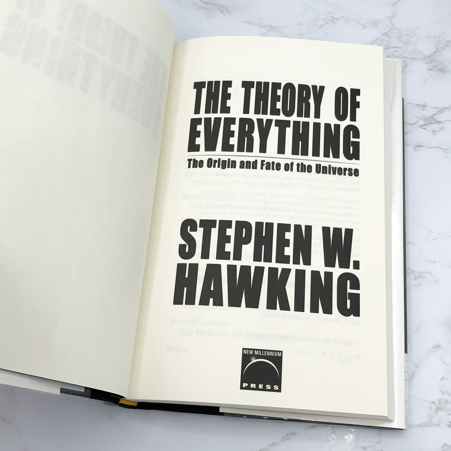 The Theory of Everything: The Origin & Fate of the Universe by Stephen Hawking [FIRST EDITION] • 2002 • New Millennium