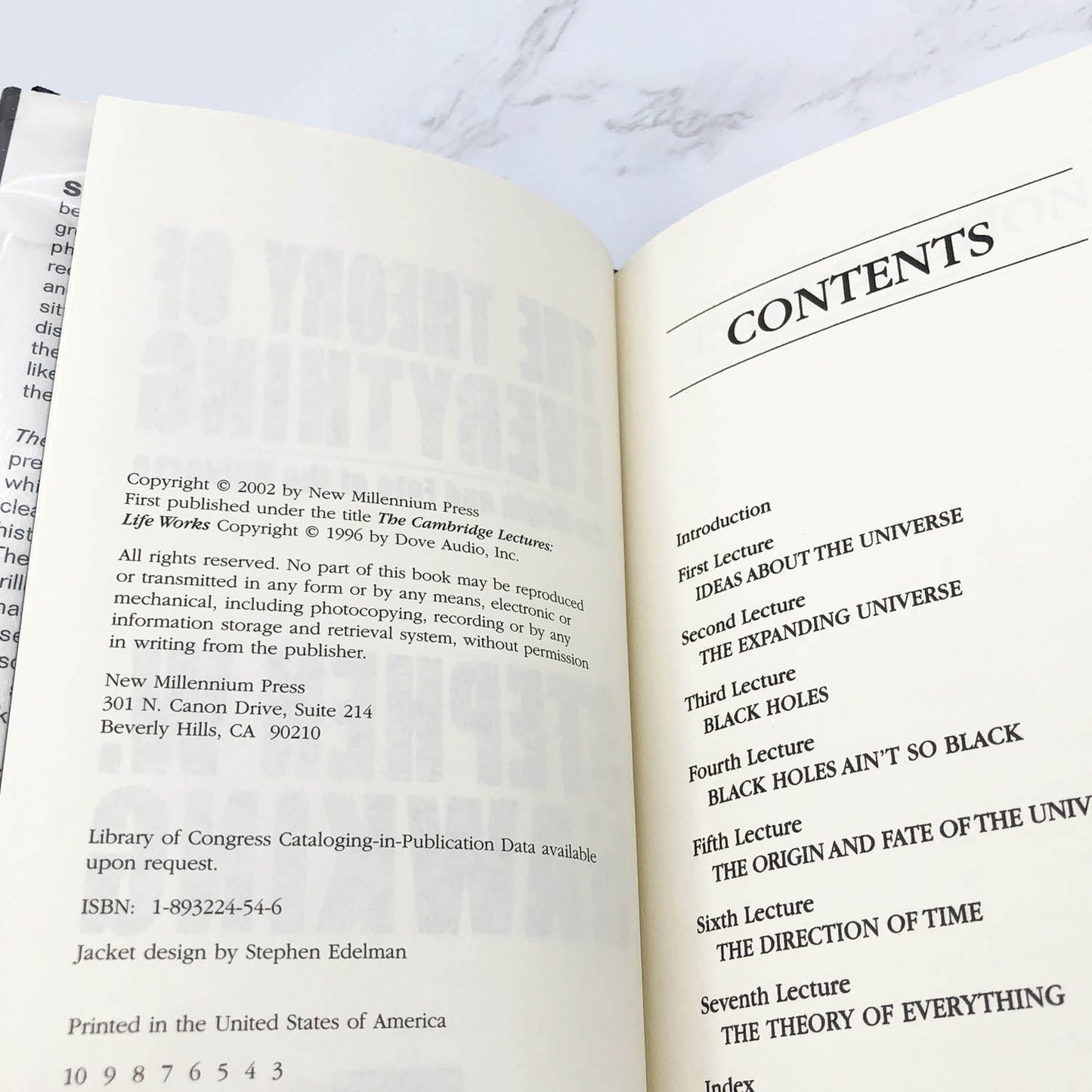 The Theory of Everything: The Origin & Fate of the Universe by Stephen Hawking [FIRST EDITION] • 2002 • New Millennium