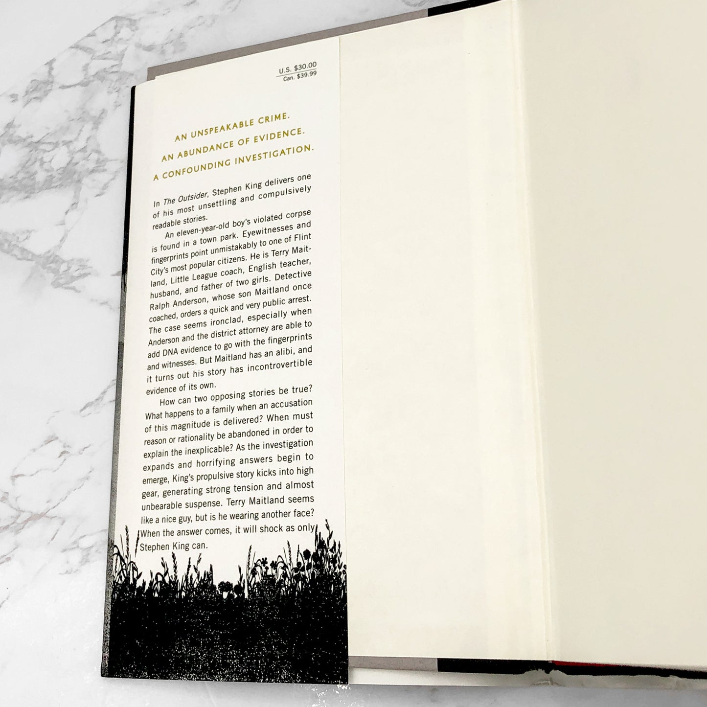 The Outsider by Stephen King [FIRST EDITION • FIRST PRINTING] 2018 • Scribner