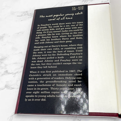 The Outsiders by S.E. Hinton [HARDCOVER RE-PRINT] 1997 • 60th Printing • Viking • Mint!