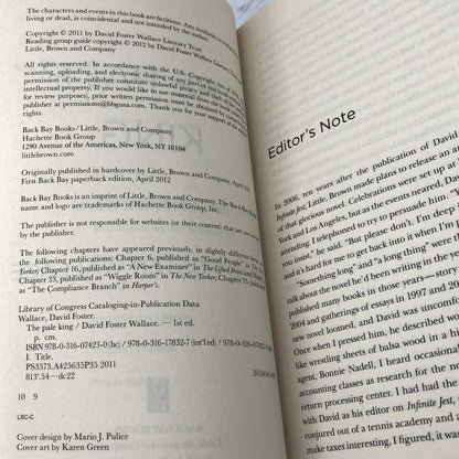 The Pale King by David Foster Wallace [FIRST PAPERBACK EDITION] 2012 • Back Bay Books