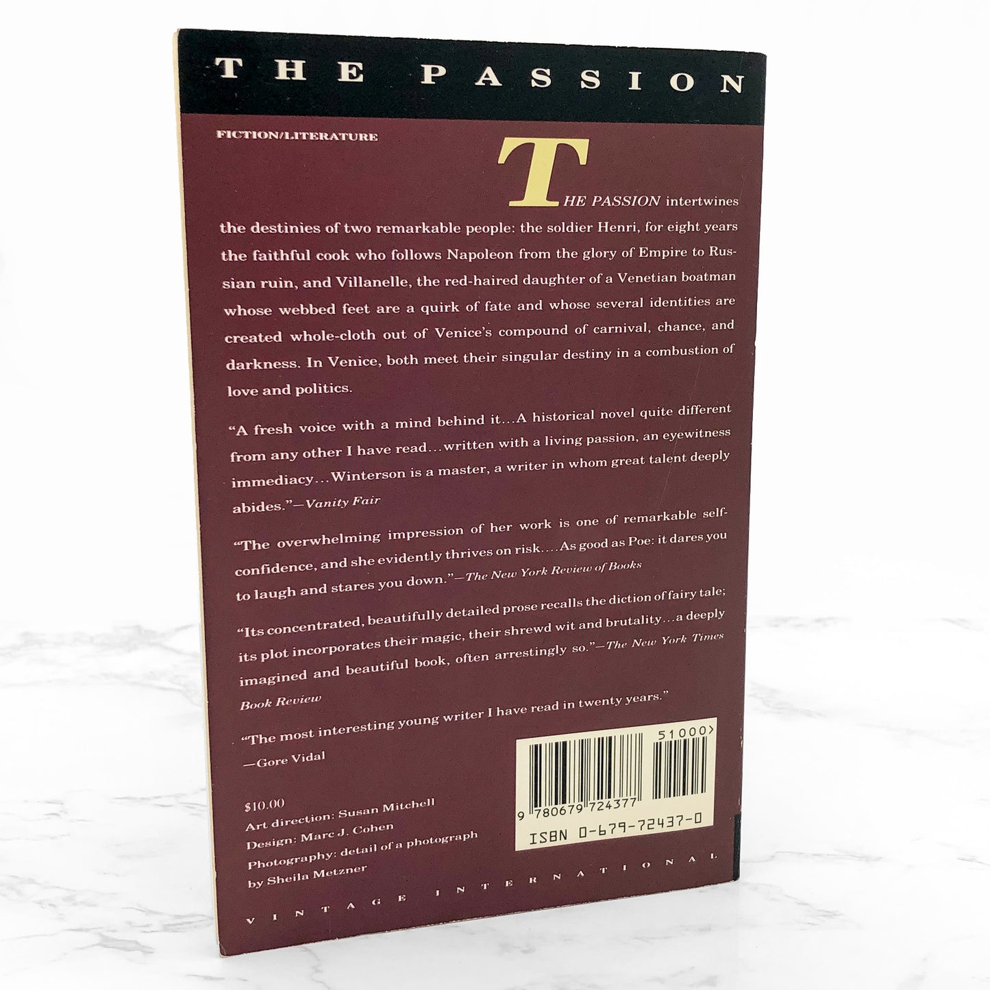 The Passion by Jeanette Winterson [FIRST PAPERBACK EDITION] 1989 • Vintage International