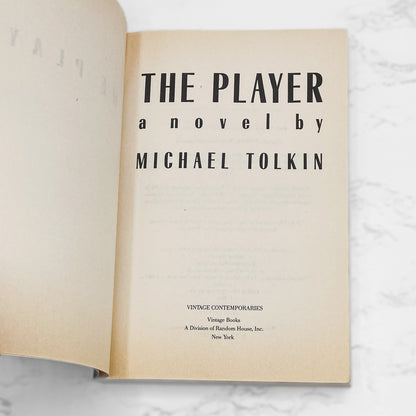 The Player by Michael Tolkin [FIRST PAPERBACK PRINTING] 1989 • Vintage Contemporaries