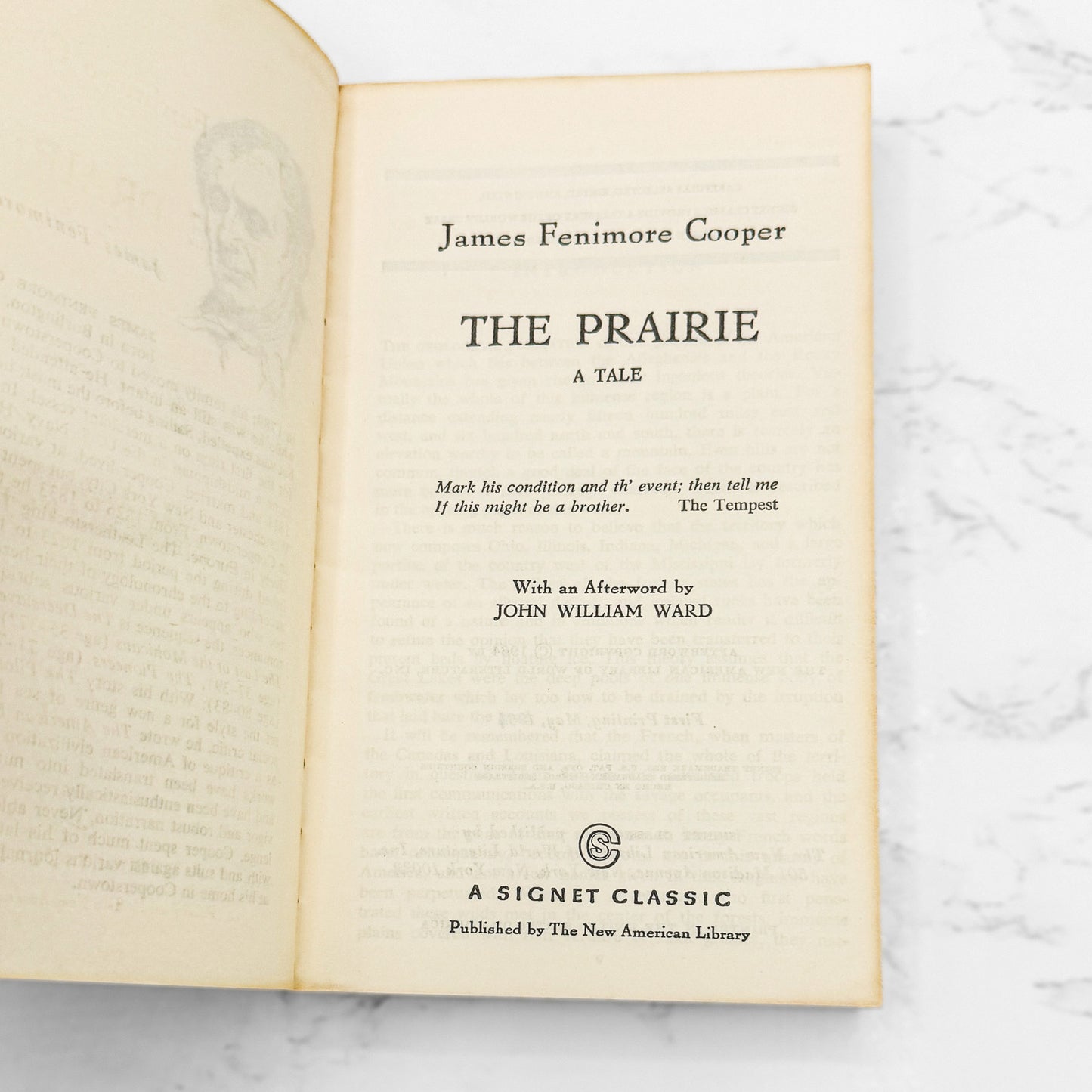 The Prairie by James Fenimore Cooper [1964 PAPERBACK] • Signet Classics