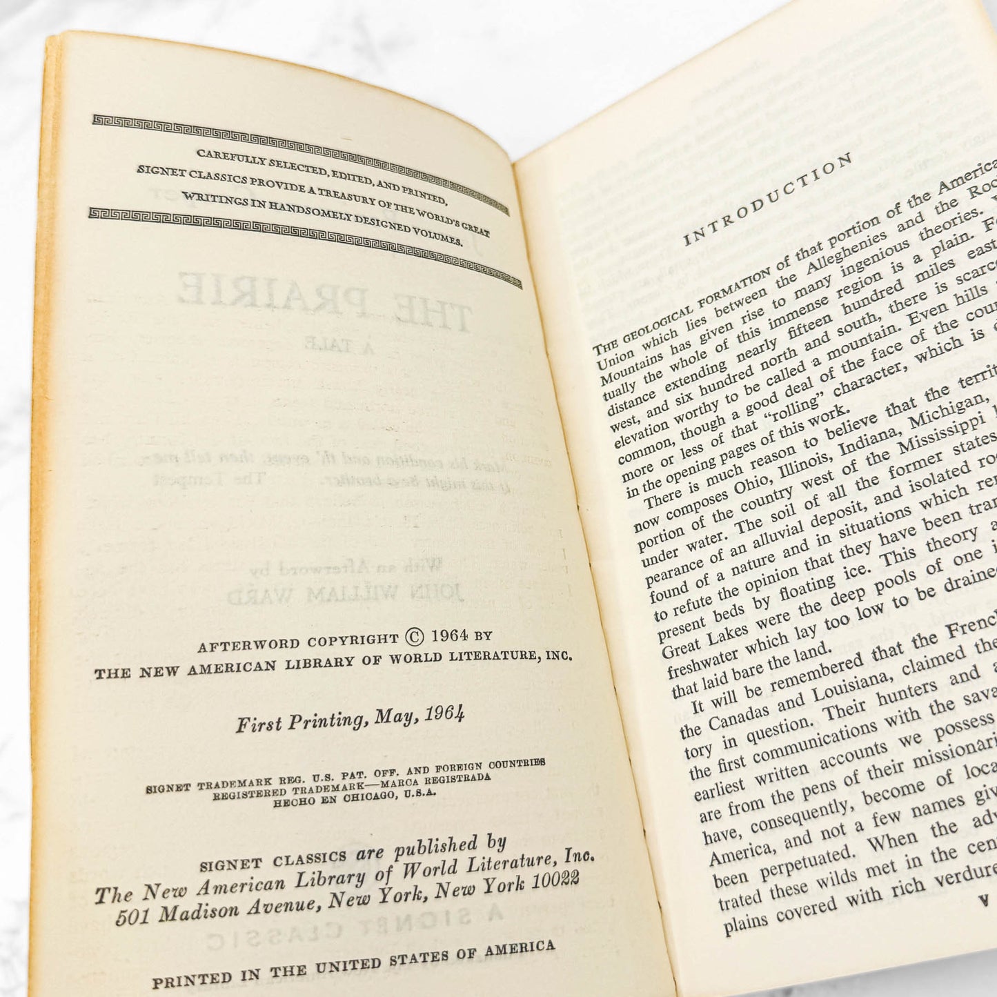 The Prairie by James Fenimore Cooper [1964 PAPERBACK] • Signet Classics