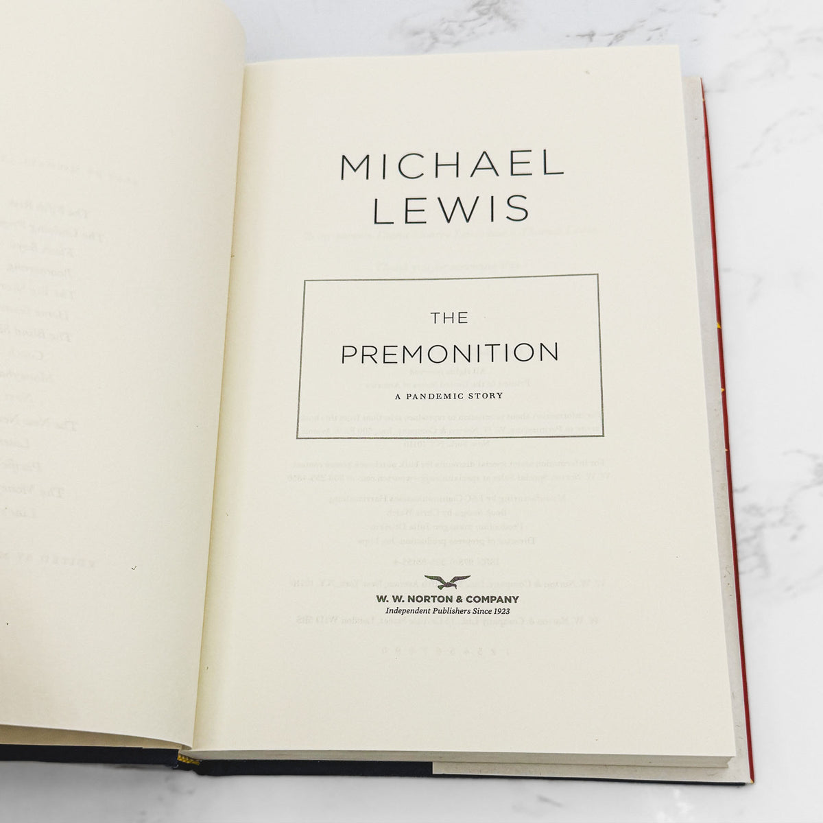 The Premonition: A Pandemic Story by Michael Lewis [FIRST EDITION] 2021 *See Condition