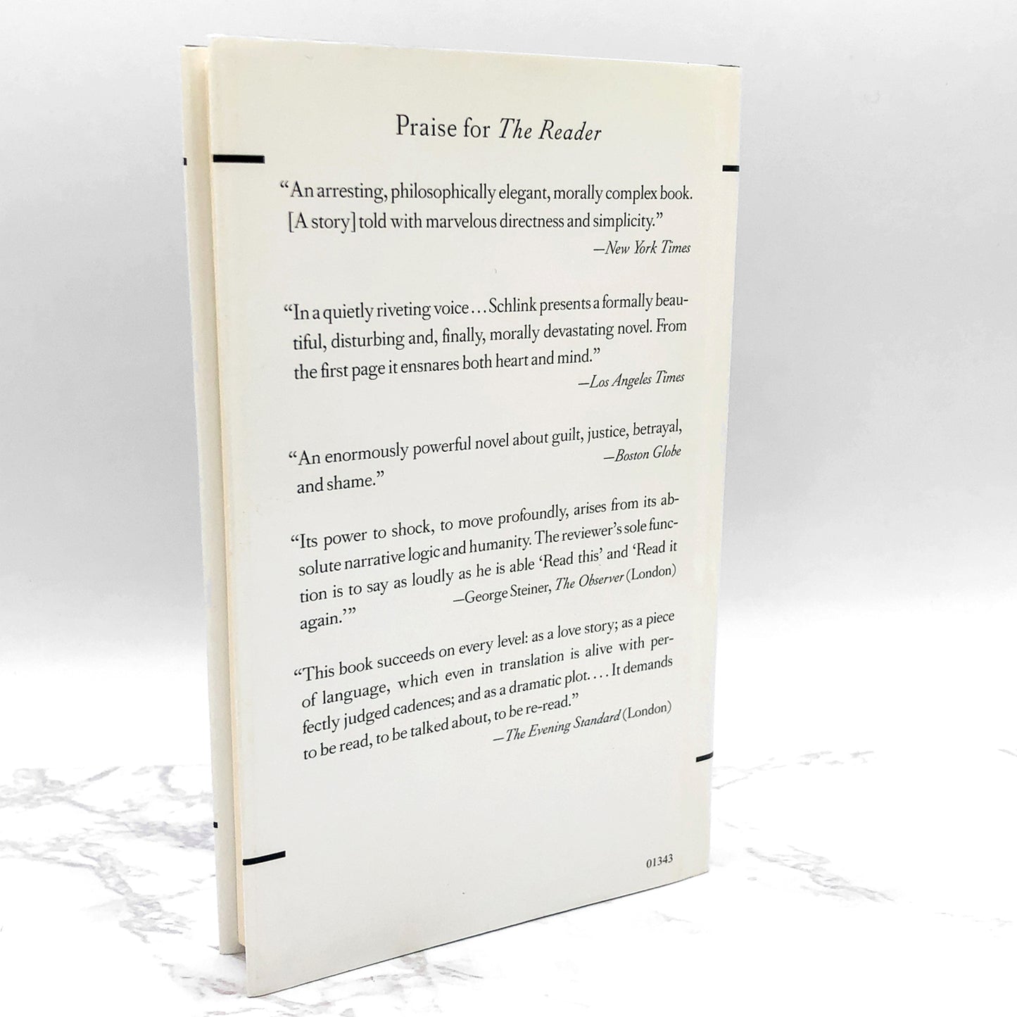 The Reader by Bernhard Schlink [1997 BCE HARDCOVER] • Pantheon Books