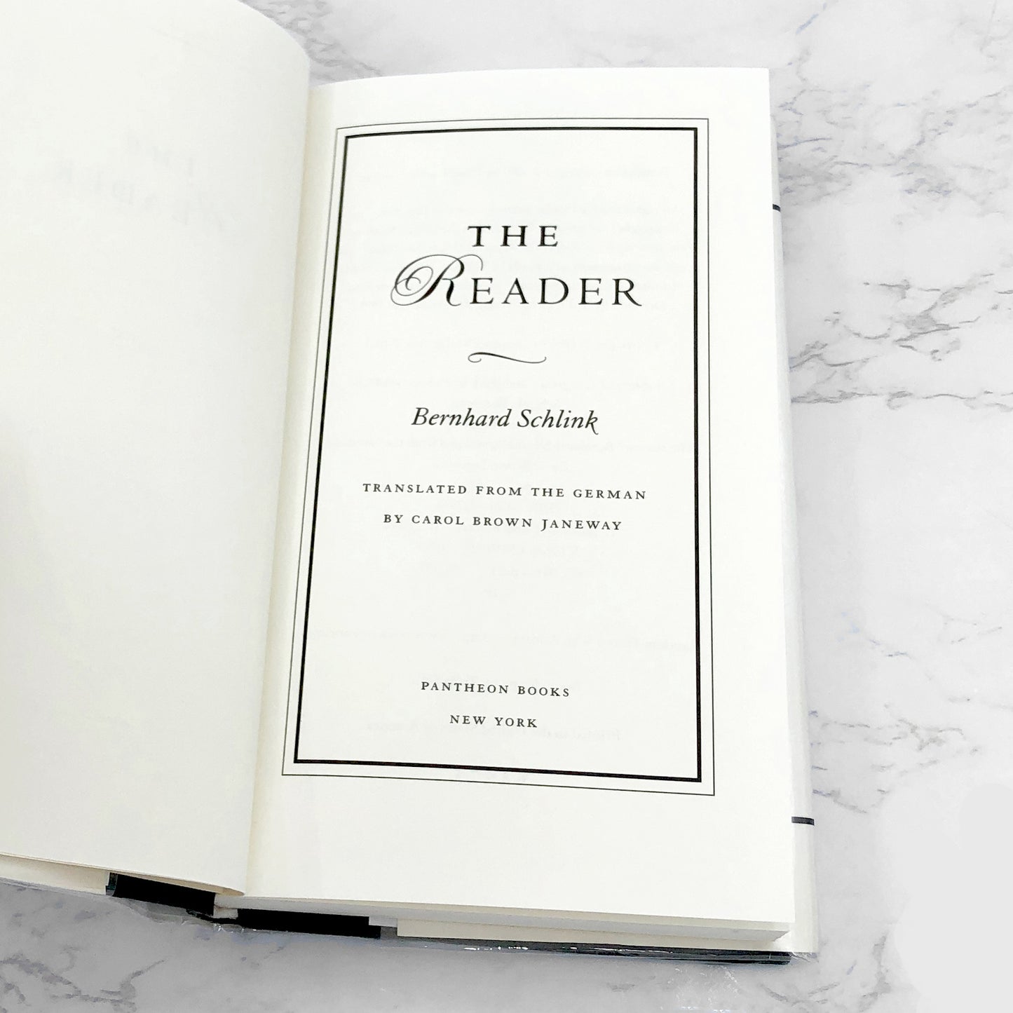 The Reader by Bernhard Schlink [U.S. FIRST EDITION] 1997 • Pantheon