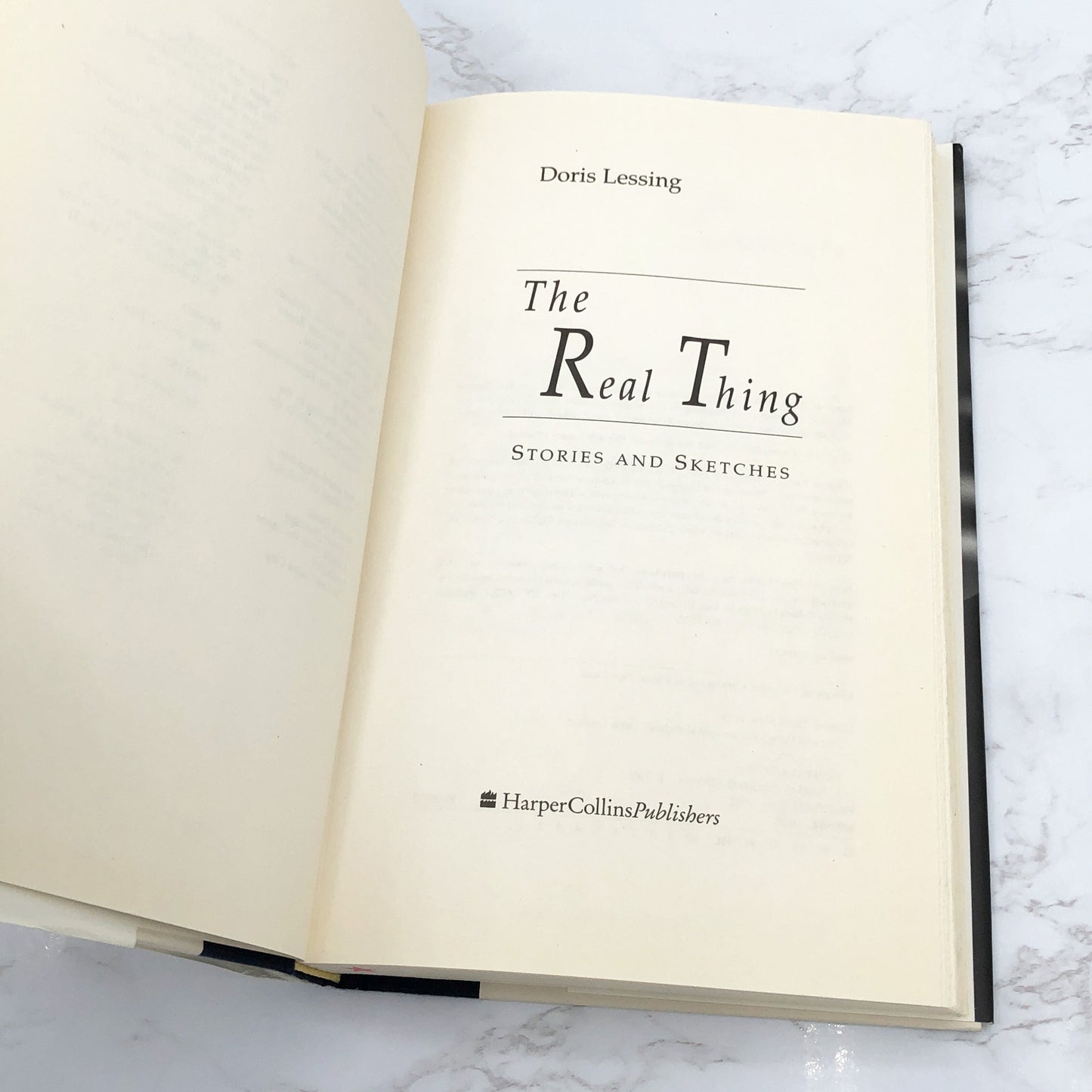 The Real Thing: Stories and Sketches by Doris Lessing [U.S. FIRST EDITION • FIRST PRINTING] 1992 • Harper