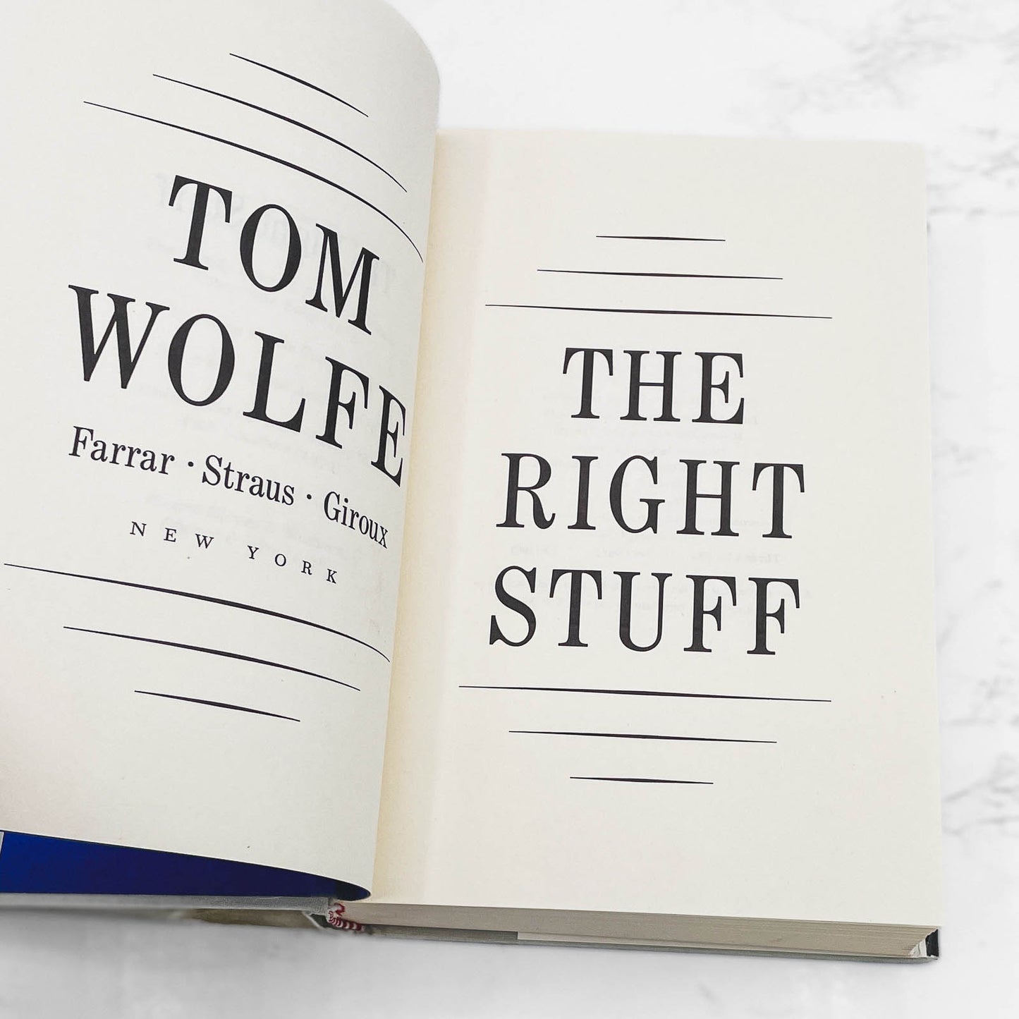 The Right Stuff by Tom Wolfe [FIRST BOOK CLUB EDITION] 1979 • FSG