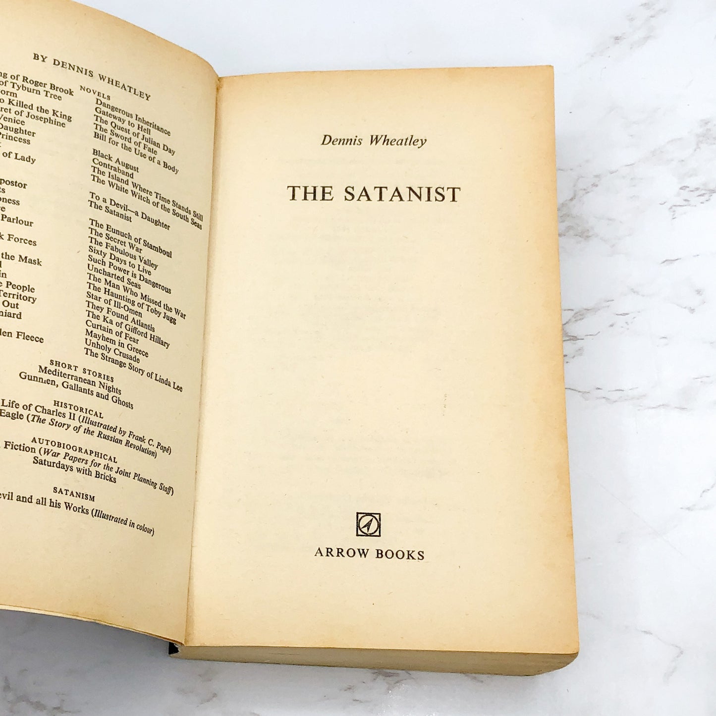 The Satanist by Dennis Wheatley [U.K. PAPERBACK] 1974 • Arrow