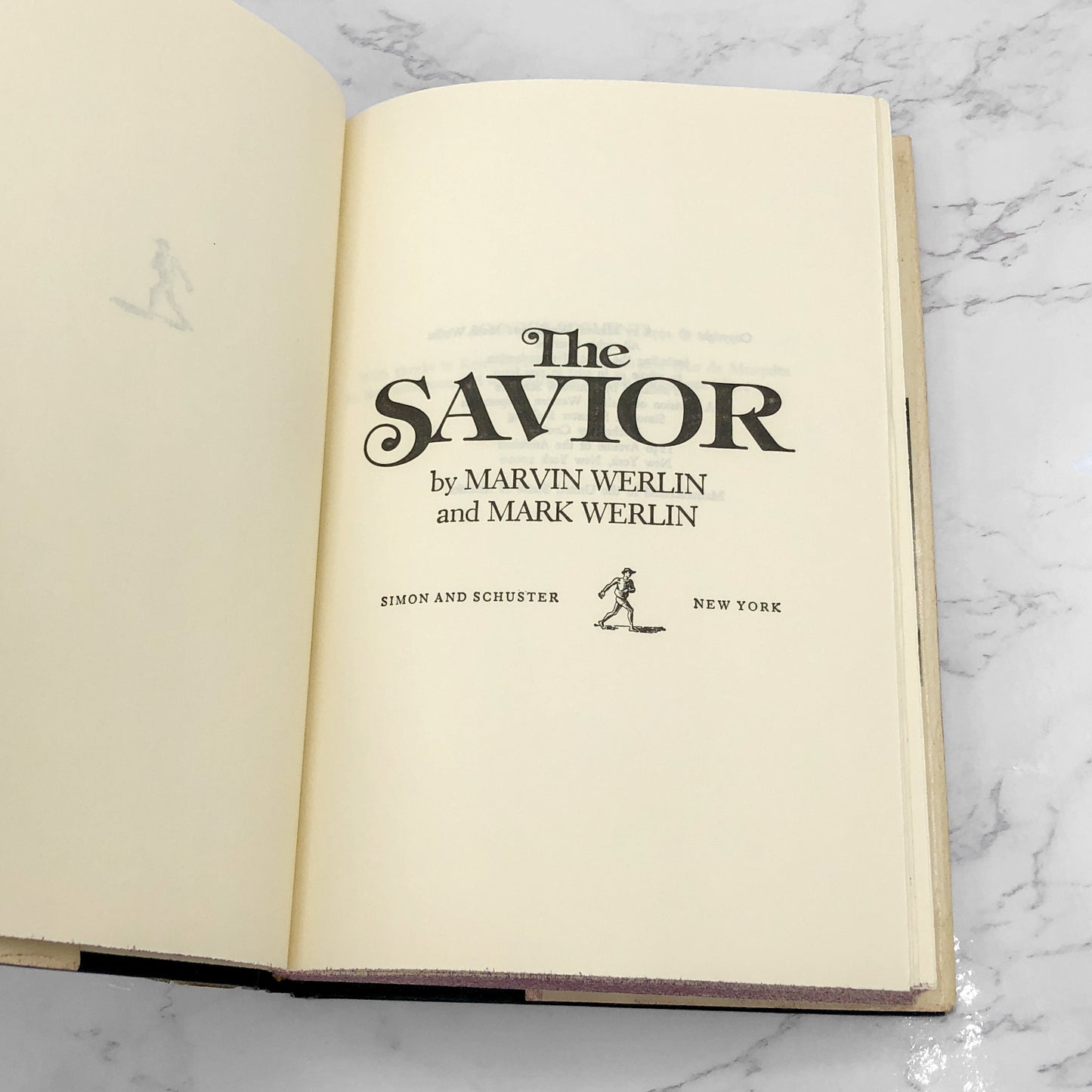 The Savior by Marvin & Mark Werlin [FIRST BOOK CLUB EDITION] 1978 • Simon & Schuster