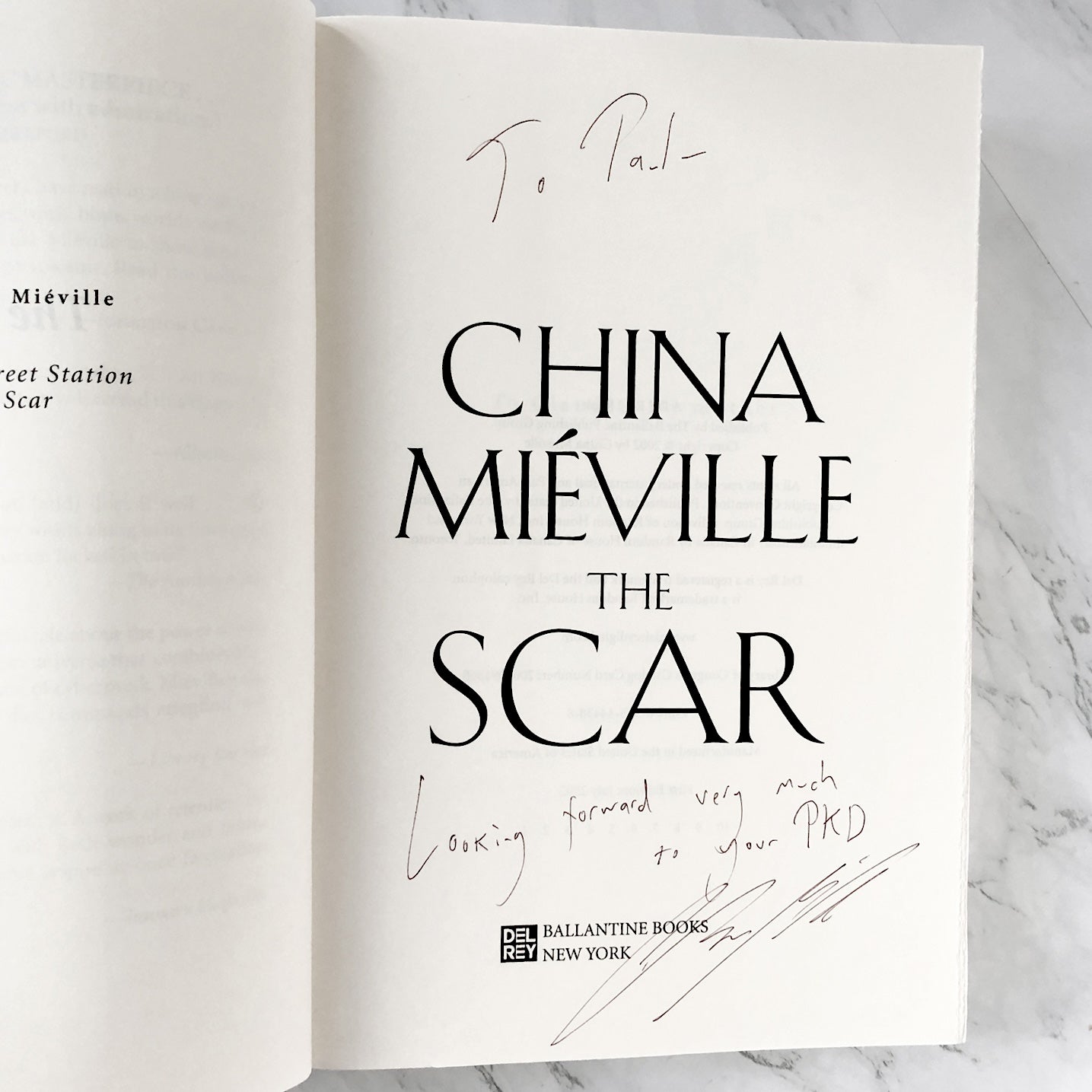 The Scar by China Miéville SIGNED! [FIRST EDITION • FIRST PRINTING] 2002 • Ballantine
