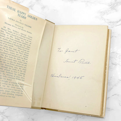 These Happy Golden Years by Laura Ingalls Wilder [SIXTH HARDCOVER PRINTING] 1943 • Harper & Bros. • Little House #8