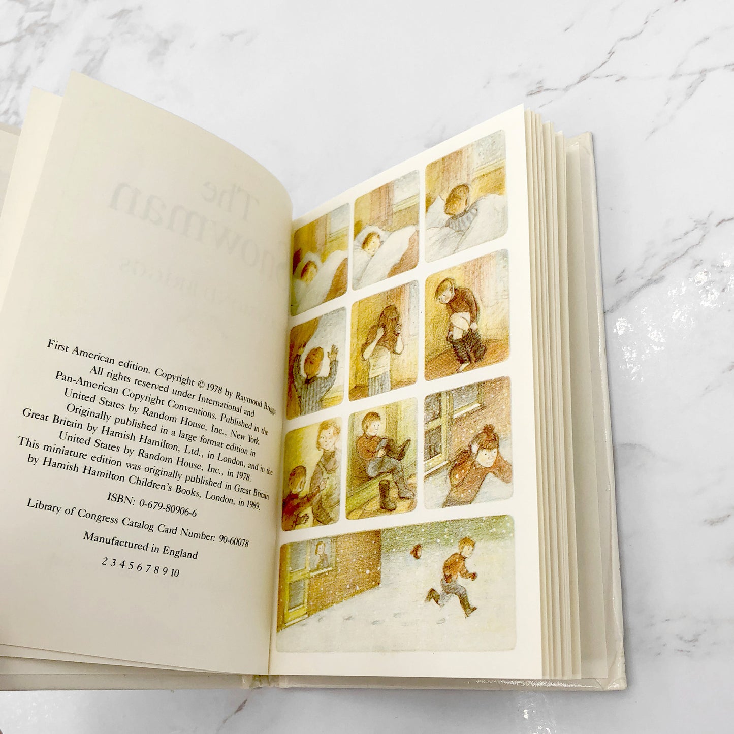 The Snowman by Raymond Briggs [MINIATURE EDITION HARDCOVER] 1990 • Random House