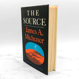 The Source by James A. Michener [FIRST EDITION] 1965 • 14th Printing w. Rare Black & Gold Variant!