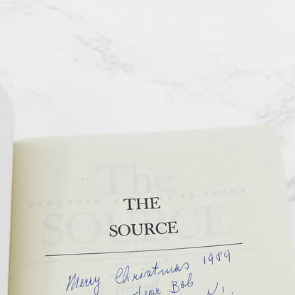The Source by James A. Michener [FIRST EDITION] 1965 • Later Printing w. Rare Black & Gold Variant