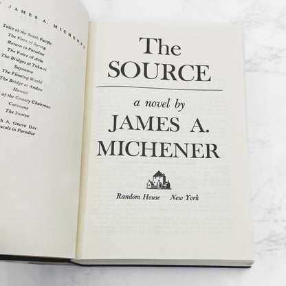 The Source by James A. Michener [FIRST EDITION] 1965 • Later Printing w. Rare Black & Gold Variant
