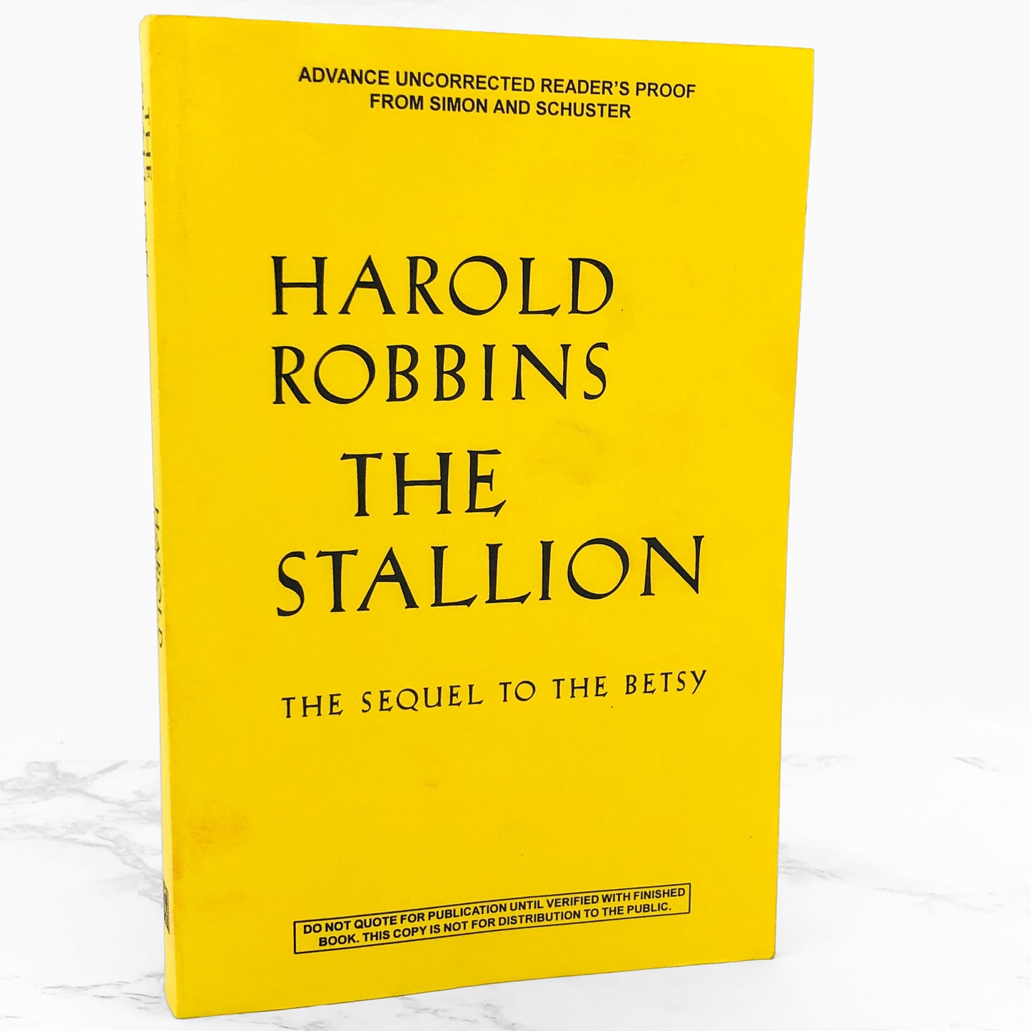 The Stallion by Harold Robbins [ADVANCE UNCORRECTED PROOF] 1996 • Simon & Schuster