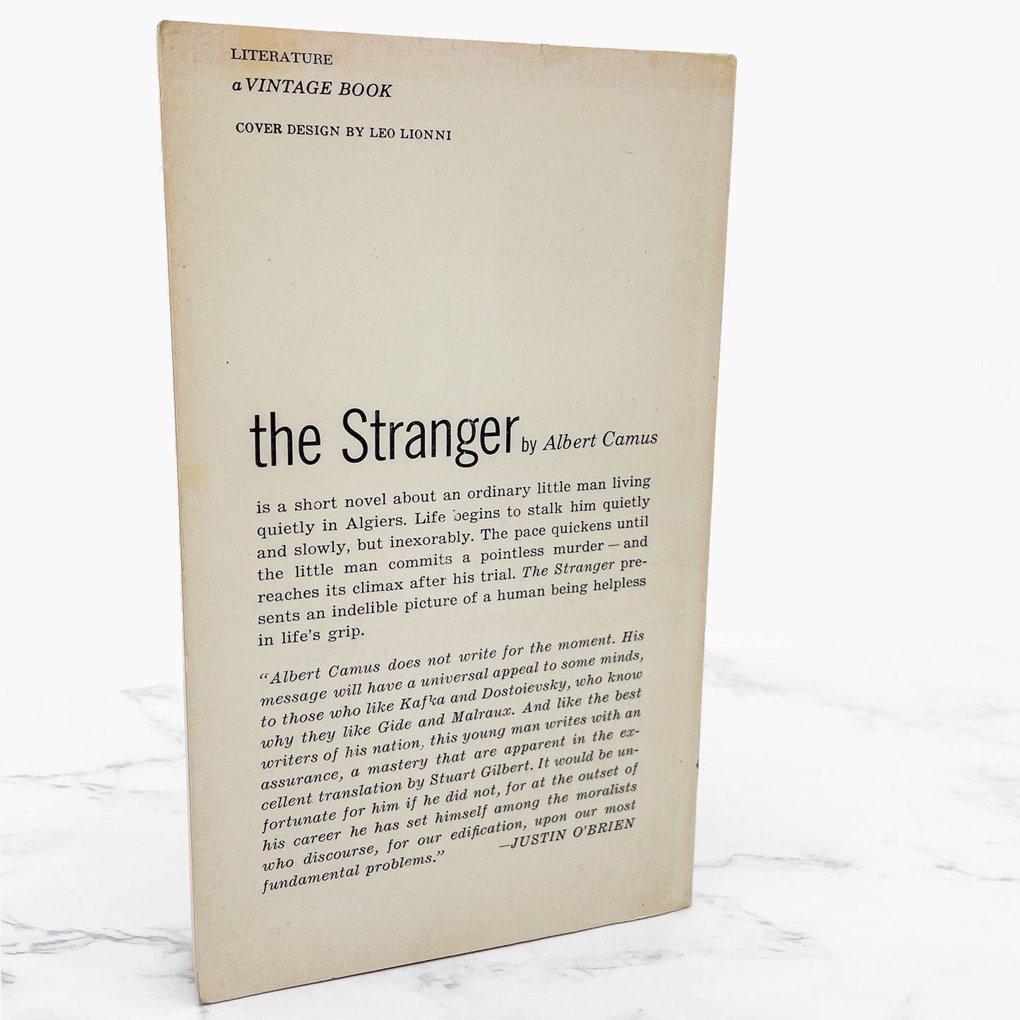 The Stranger by Albert Camus [FIRST U.S. PAPERBACK EDITION] 1955 • Vintage Books