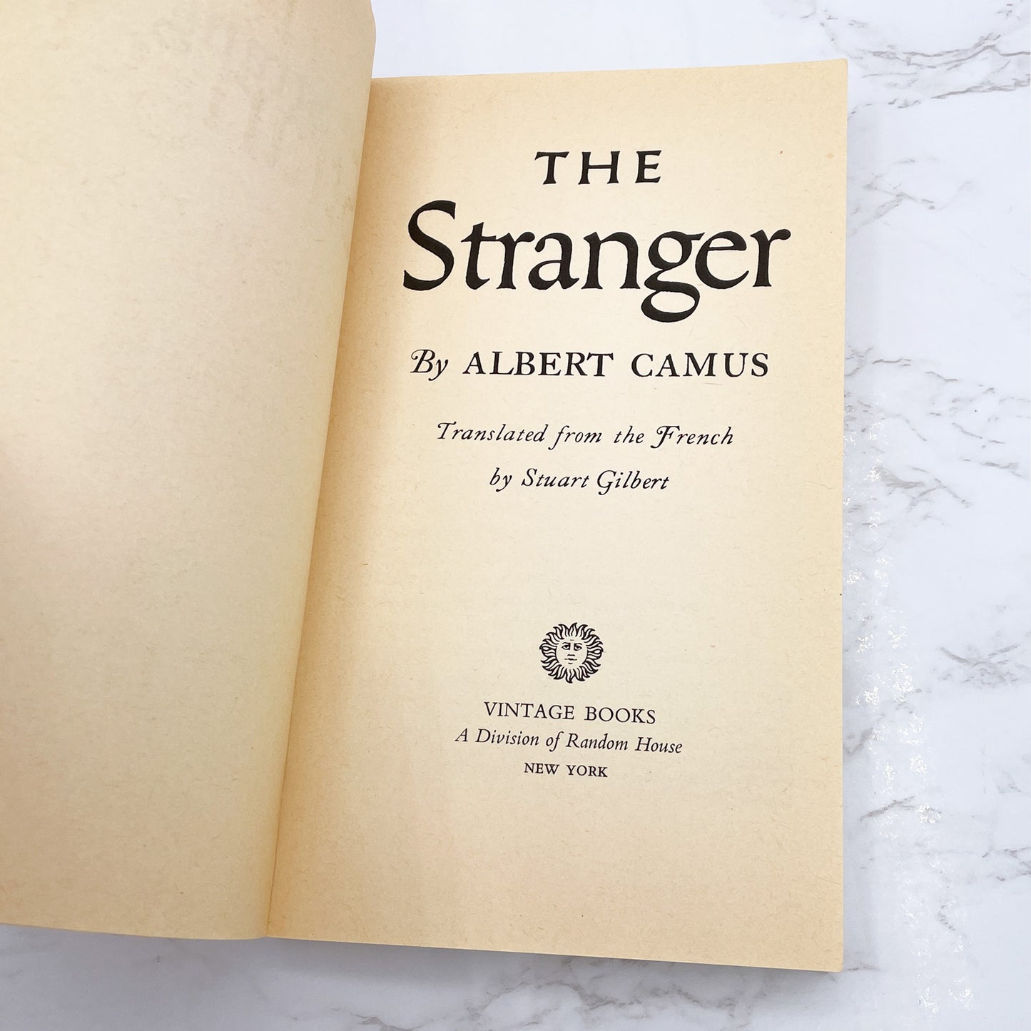 The Stranger by Albert Camus [FIRST U.S. PAPERBACK EDITION] 1955 • Vintage Books