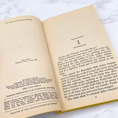 The Switch by Elmore Leonard [FIRST EDITION • FIRST PRINTING] 1978 • Bantam *condition