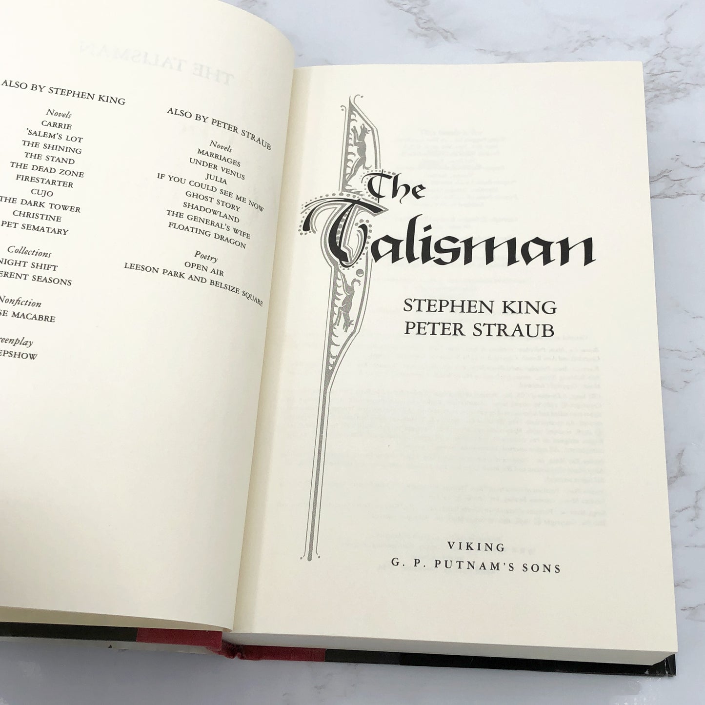 The Talisman by Stephen King & Peter Straub [FIRST EDITION] 1984 • 3rd Printing • G.P. Putnam's Sons