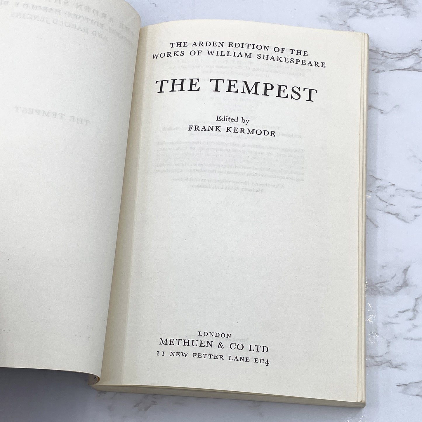 The Tempest by William Shakespeare [U.K. TRADE PAPERBACK] 1972 • Metheun & Co. • The Arden Shakespeare