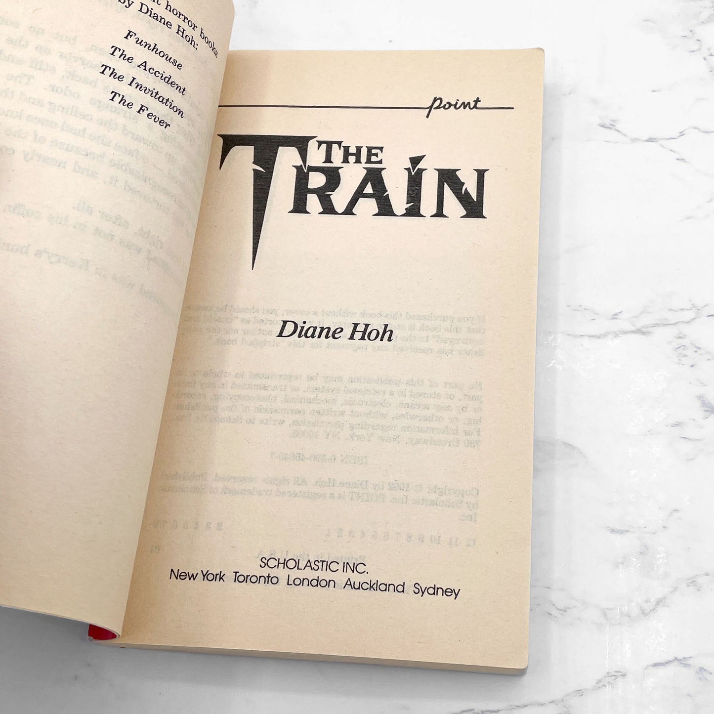 The Train by Diane Hoh [FIRST PAPERBACK PRINTING] 1992 • Point Horror #42