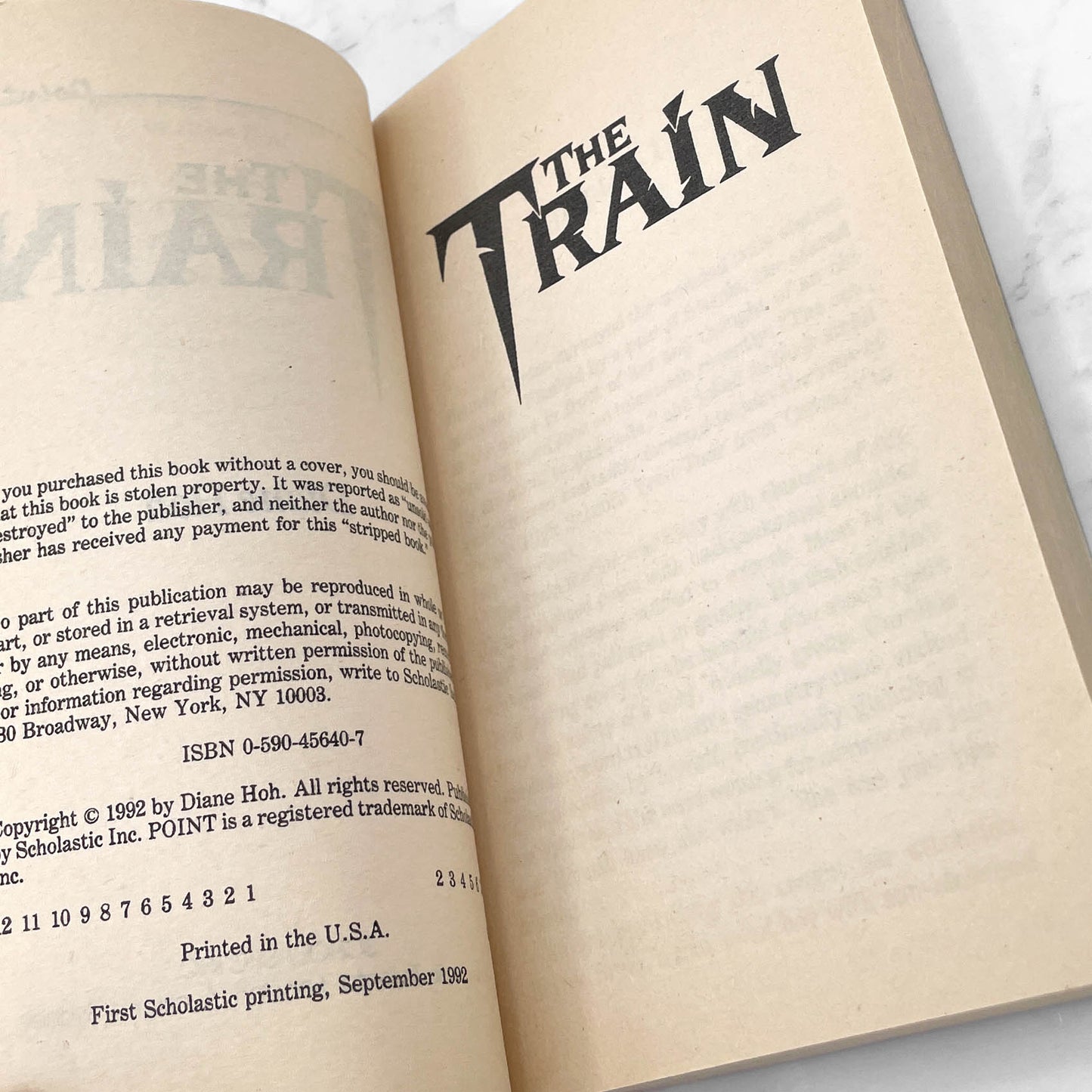 The Train by Diane Hoh [FIRST PAPERBACK PRINTING] 1992 • Point Horror #42