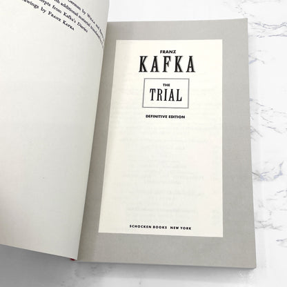 The Trial by Franz Kafka [DEFINITIVE EDITION PAPERBACK] 1988 • Schocken Books
