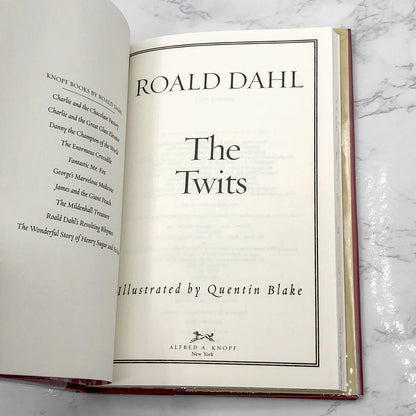The Twits by Roald Dahl w. illustrations by Quentin Blake [HARDCOVER RE-ISSUE] 2002 • 1st Print! •Knopf