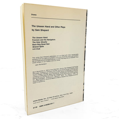 The Unseen Hand and Other Plays by Sam Shepard [FIRST PAPERBACK PRINTING] 1981 • Applause