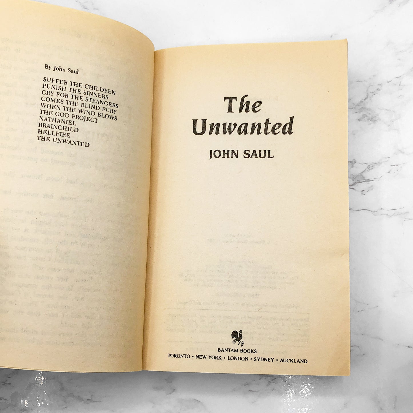 The Unwanted by John Saul [FIRST PAPERBACK PRINTING] 1987 • Bantam