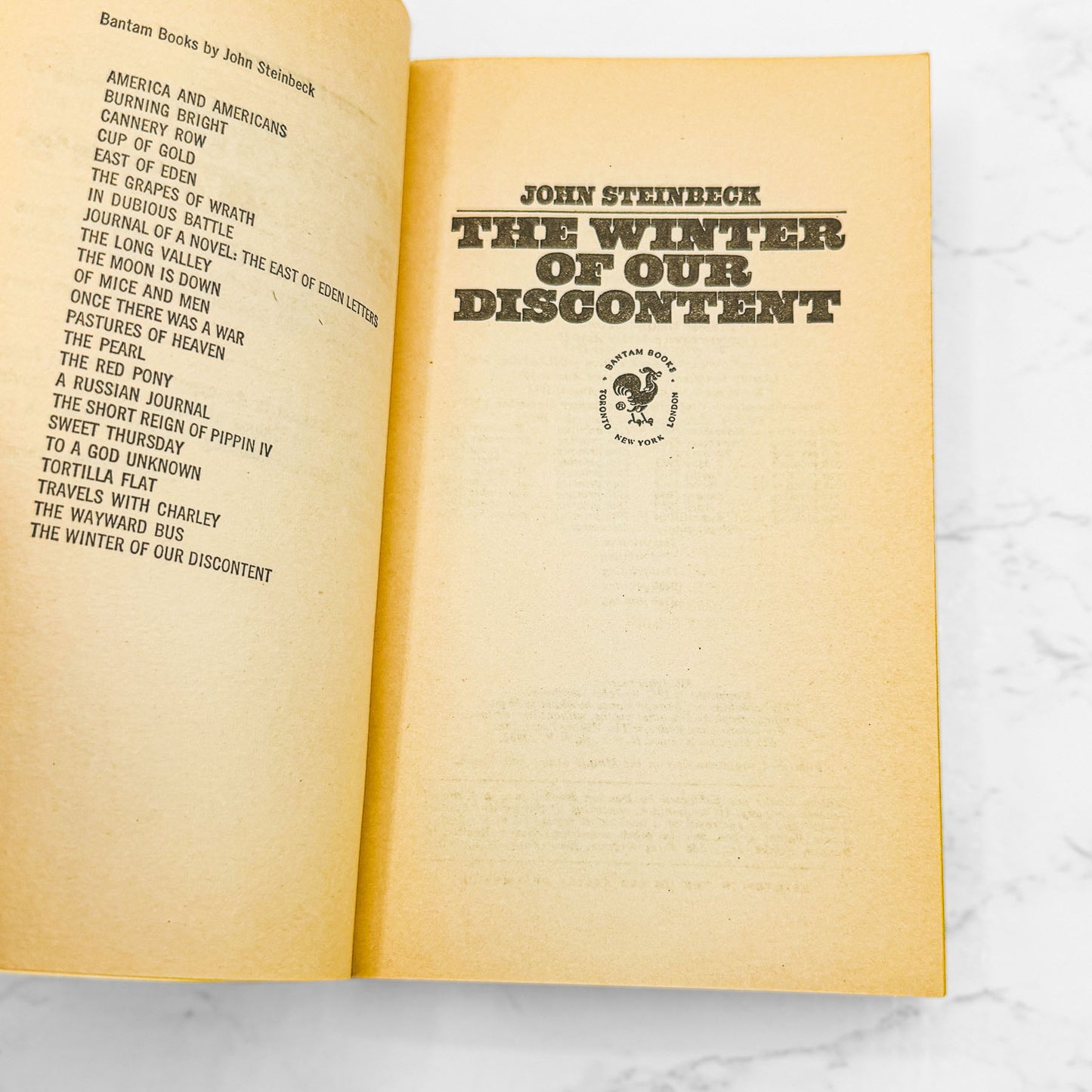 The Winter of Our Discontent by John Steinbeck [1970 PAPERBACK] • Bantam