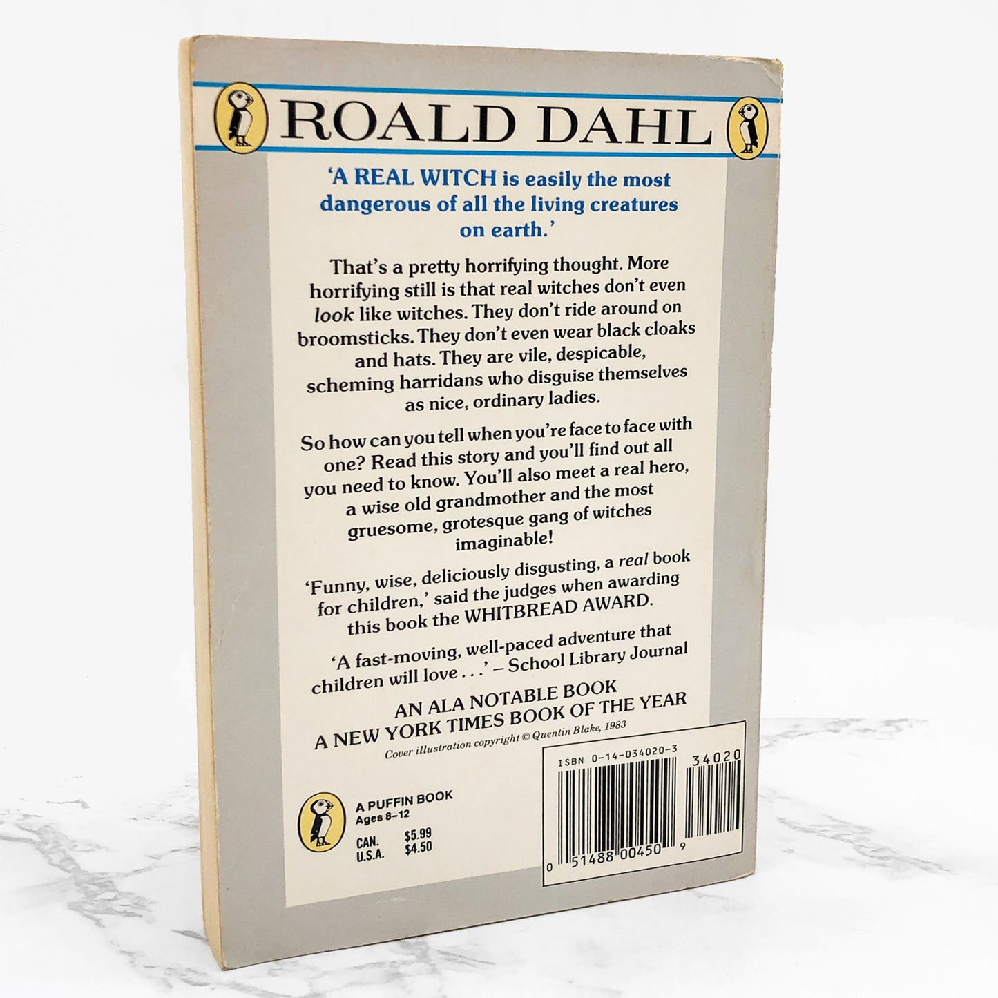 The Witches by Roald Dahl [FIRST PAPERBACK EDITION] 1985 • Puffin Books