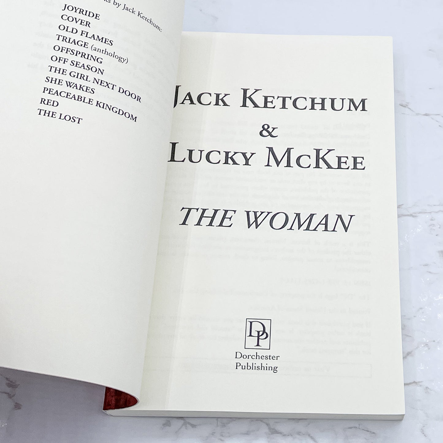 The Woman by Jack Ketchum & Lucky McKee [FIRST PAPERBACK PRINTING] 2011 • Dorchester