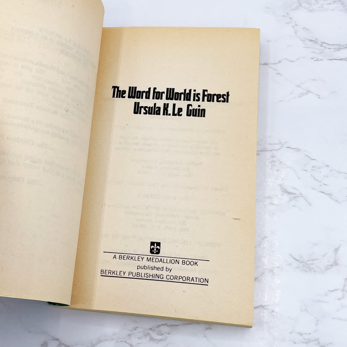 The Word for World Is Forest by Ursula K. Le Guin [FIRST PAPERBACK EDITION] 1976 • Berkley
