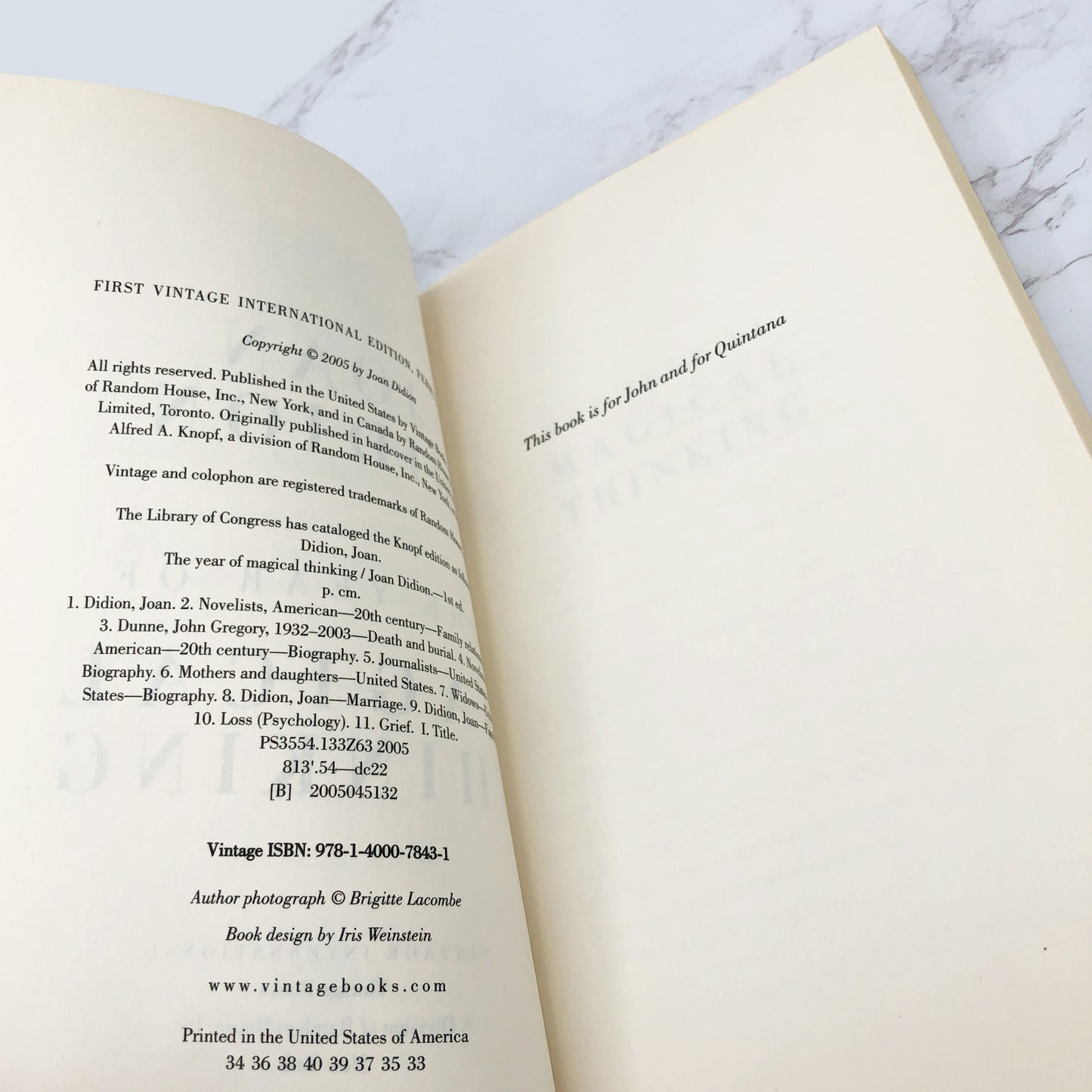 The Year of Magical Thinking by Joan Didion [TRADE PAPERBACK] 2007 • Vintage International