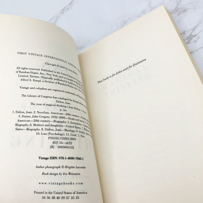 The Year of Magical Thinking by Joan Didion [TRADE PAPERBACK] 2007 • Vintage International