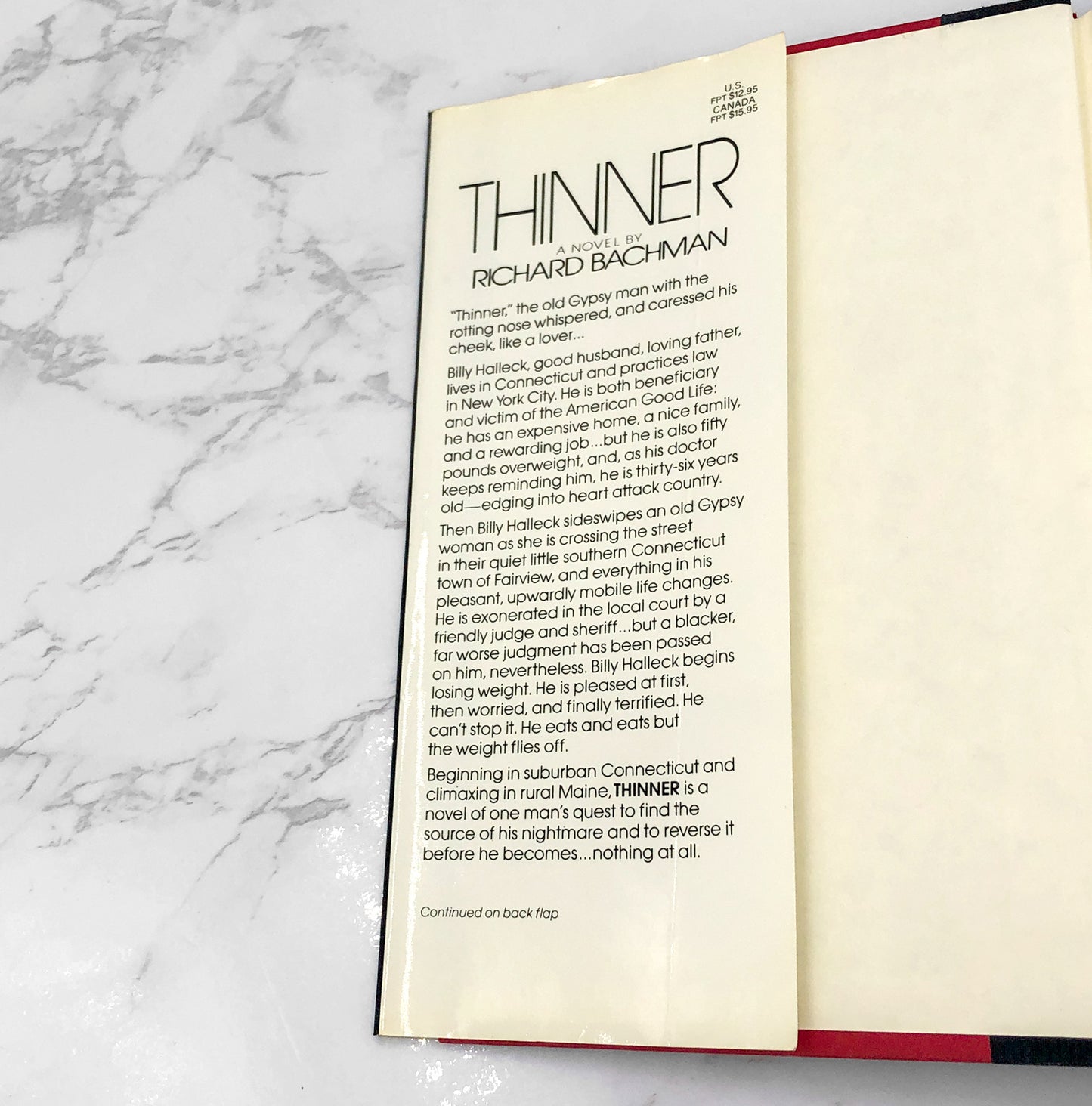 Thinner by Richard Bachman AKA Stephen King [FIRST EDITION • FIRST PRINTING] 1984 • NAL Books