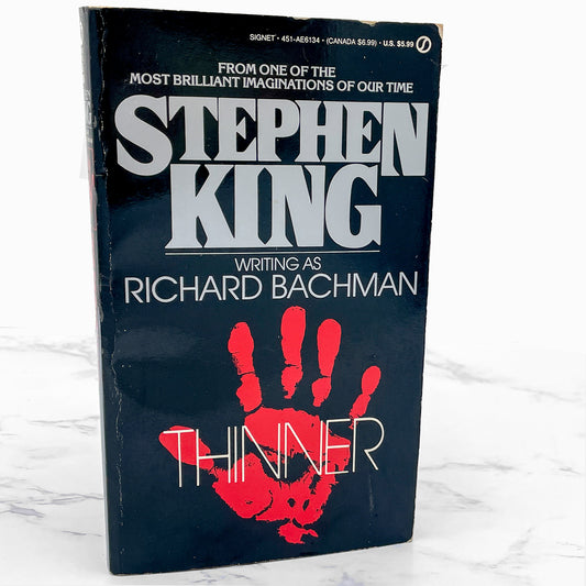 Thinner by Stephen King [FIRST PAPERBACK EDITION] 1985 • Signet