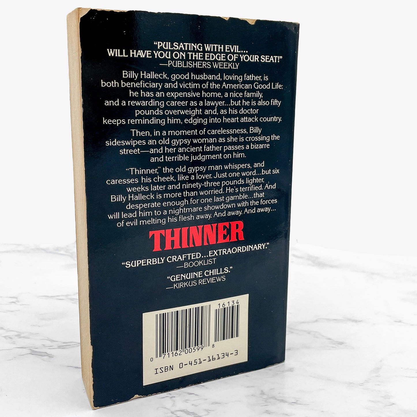 Thinner by Stephen King [FIRST PAPERBACK EDITION] 1985 • Signet