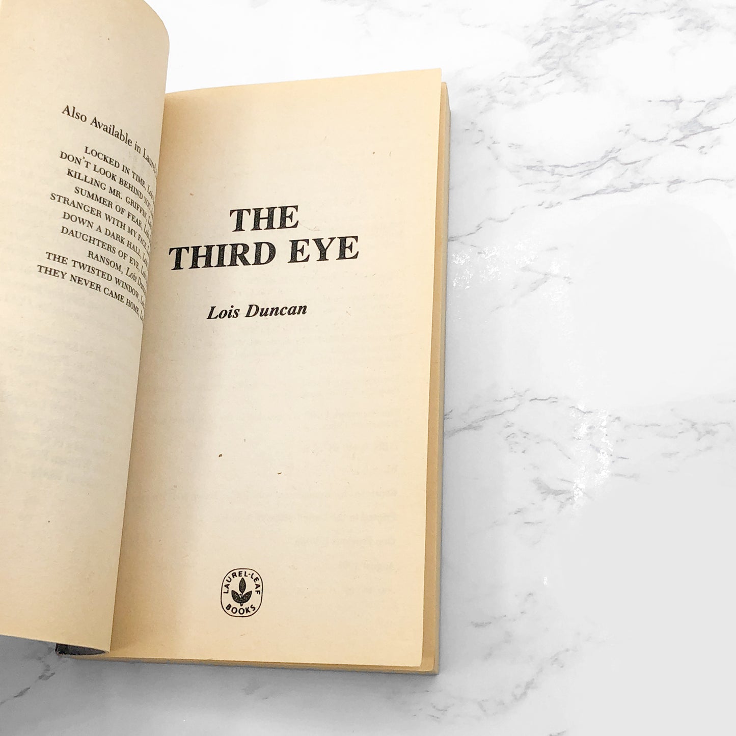 The Third Eye by Lois Duncan [1991 PAPERBACK] • Laurel-Leaf