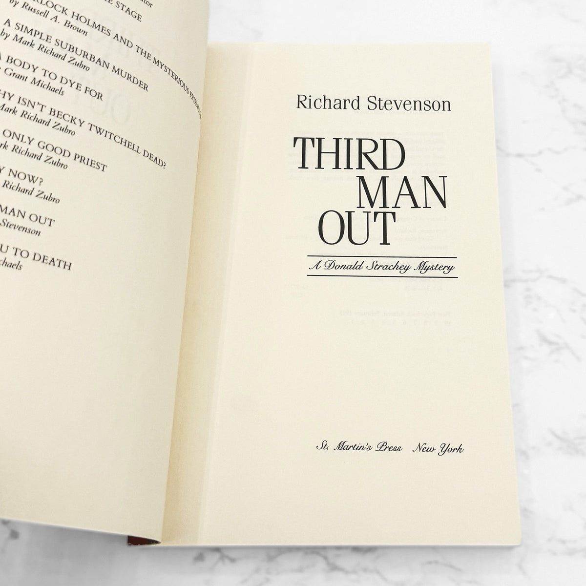 Third Man Out by Richard Stevenson [FIRST PAPERBACK PRINTING] 1993 • Stonewall Inn Mysteries