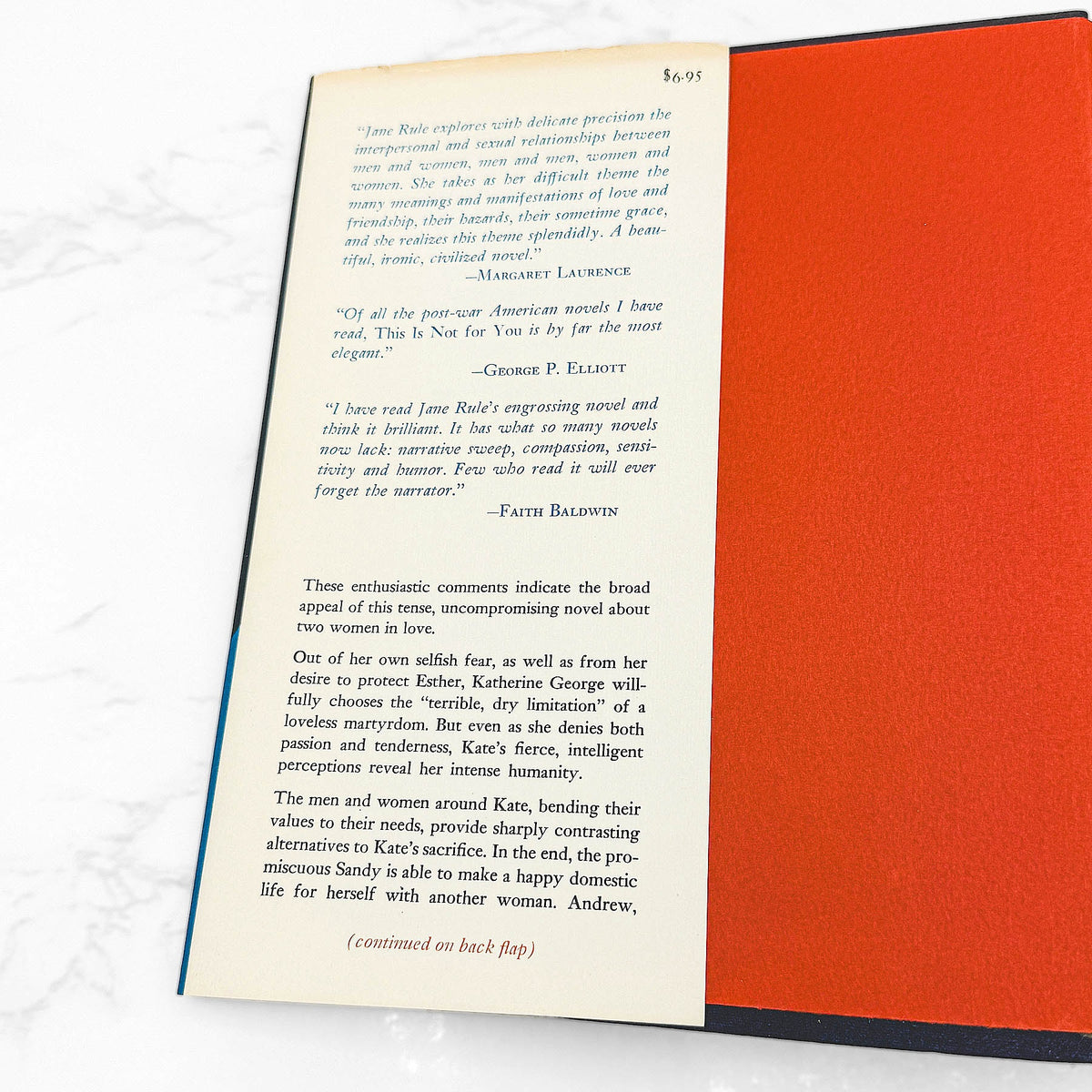 This Is Not For You by Jane Rule [FIRST EDITION • FIRST PRINTING] 1970 • McCall